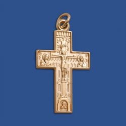 greek crucifix pendant