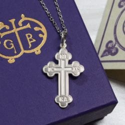 Greek Baptismal Cross Necklace