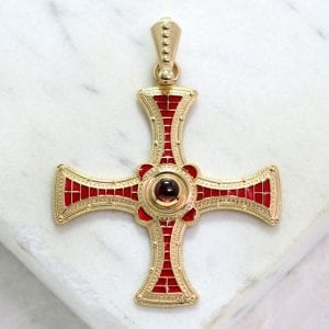 gold Anglican cross