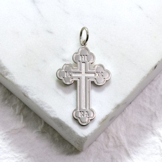 silver greek cross