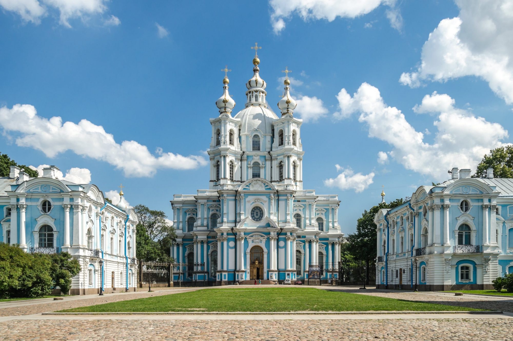 The Smolny Cathedral in St. Petersburg, Russia