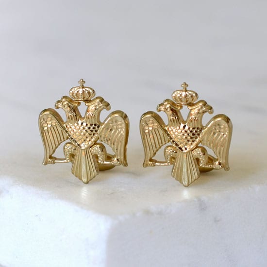 Russian and Byzantine Imperial Crest Cuff Link Set